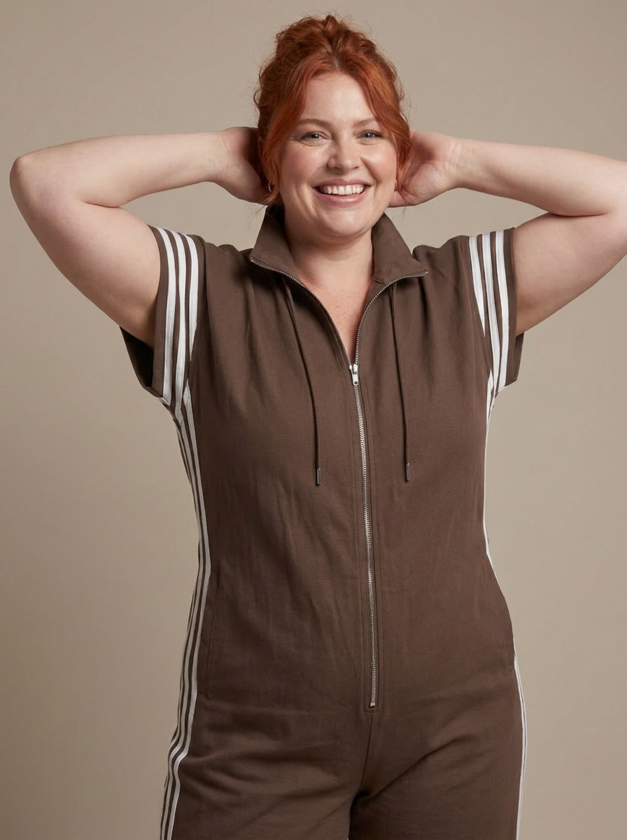 Winslow | Zip Front Stripe Paneel Jumpsuit