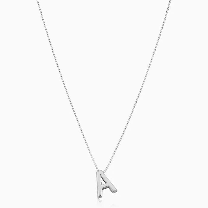 Maia letter initial ketting | Wit Goud