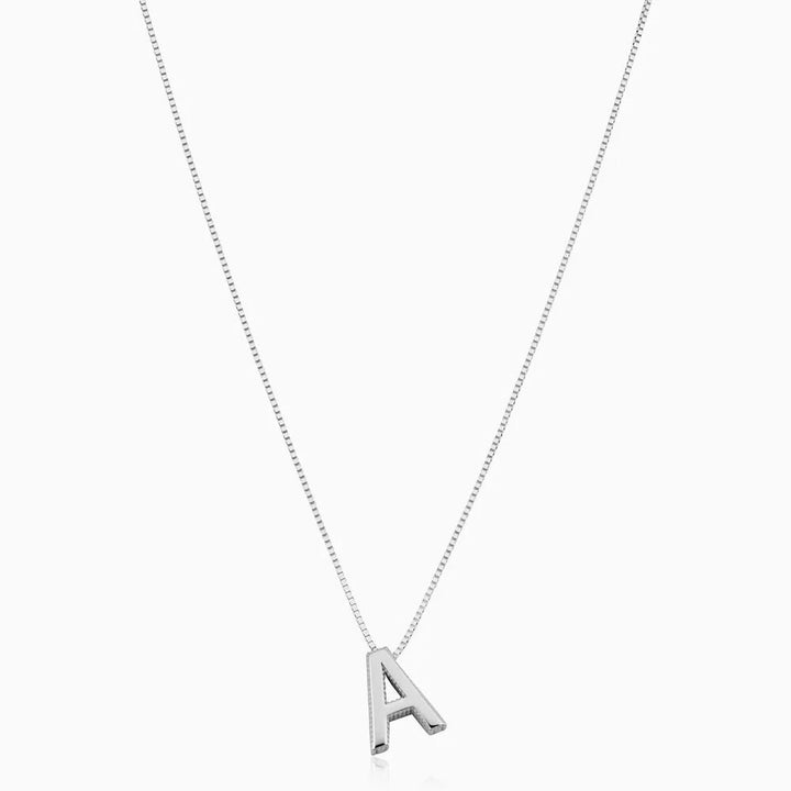 Maia letter initial ketting | Wit Goud