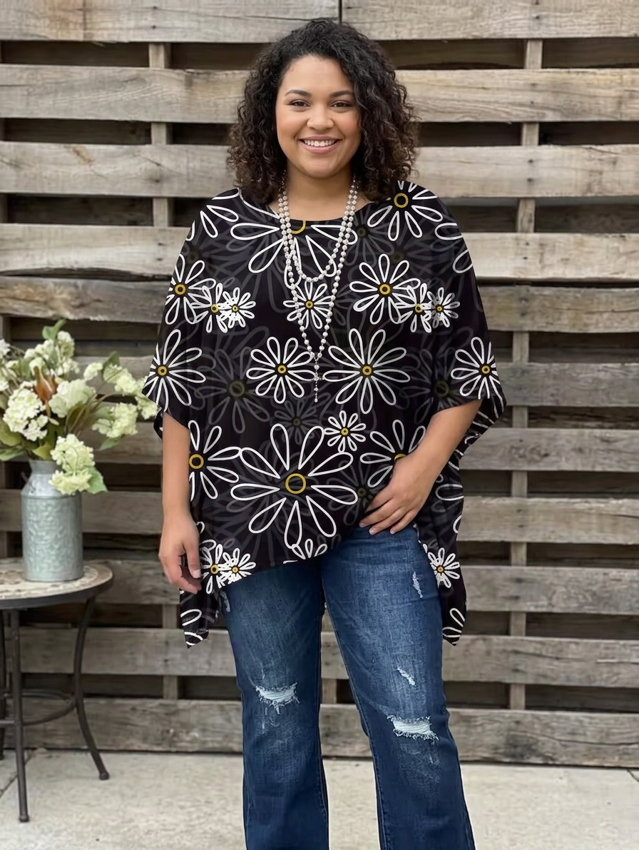 Cataleya | Vintage Bohemian Bloemenprint Dames T-shirt