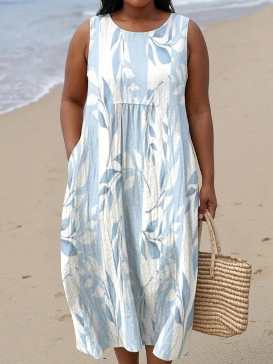 Fleur Leafy Midi-jurk