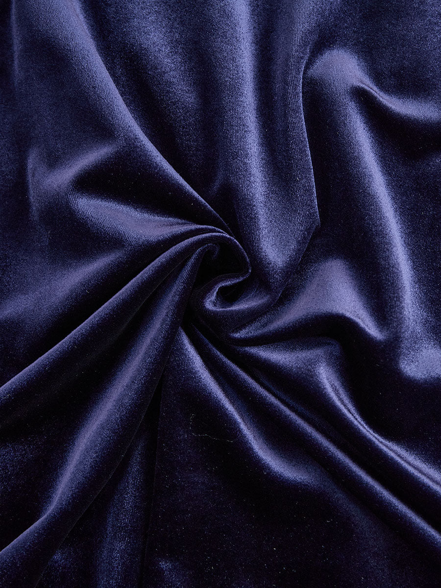 Fern | Donkerblauwe Lange Mouwen Midi Jurk