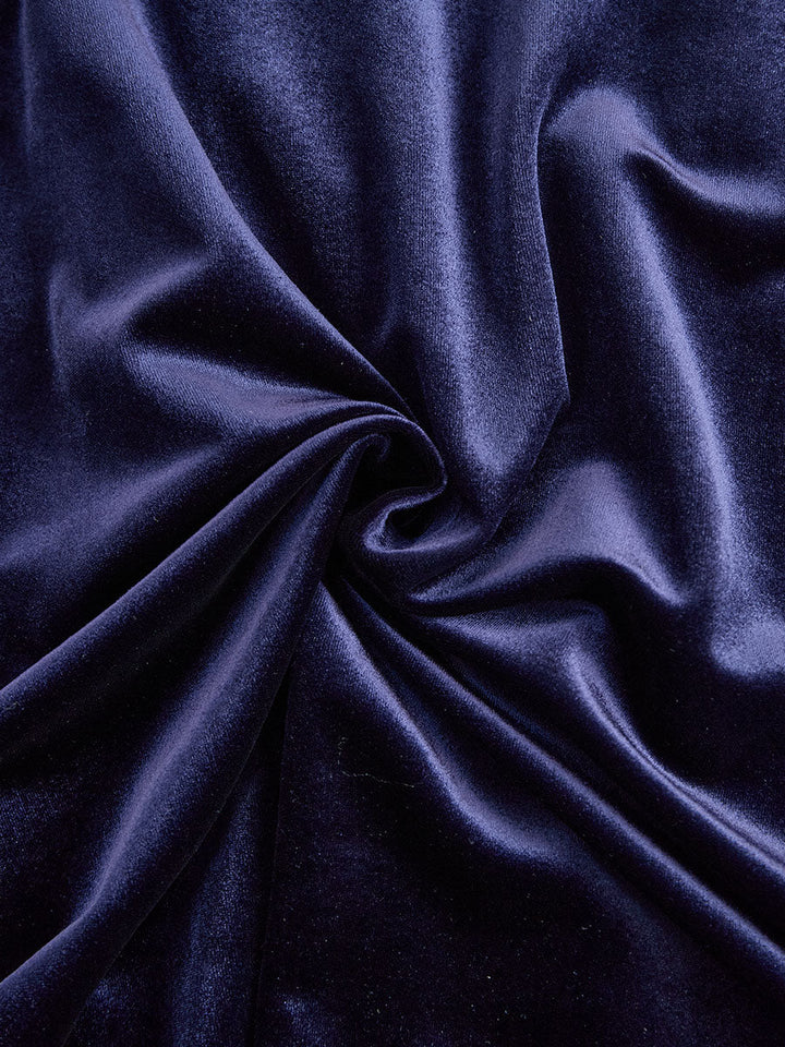 Fern | Donkerblauwe Lange Mouwen Midi Jurk