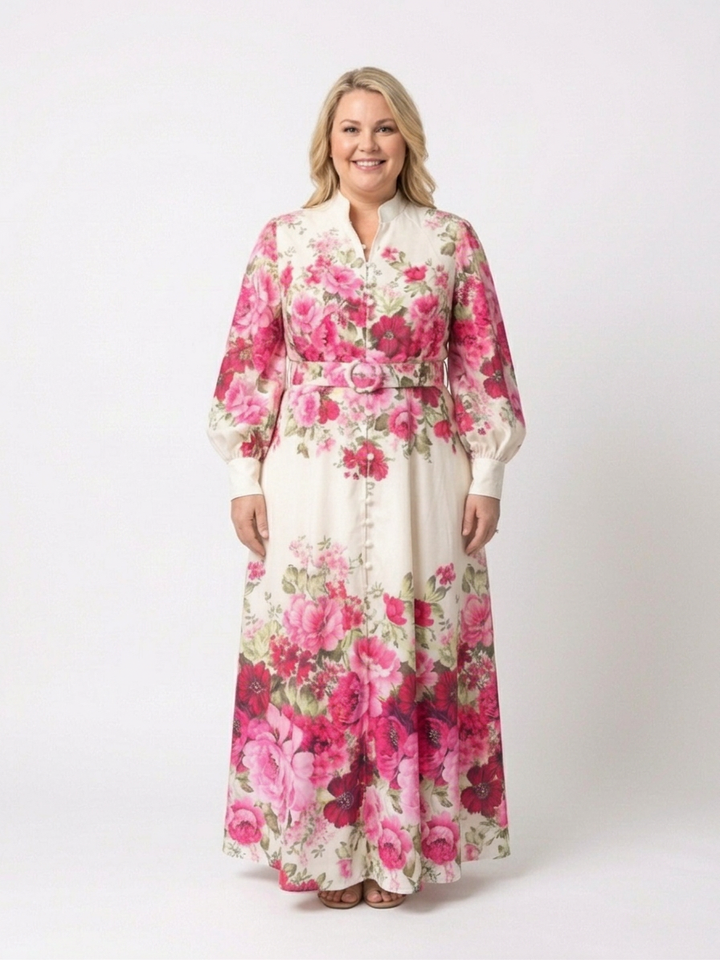 Dahlia | Lange Mouwen Bloemige Maxidress
