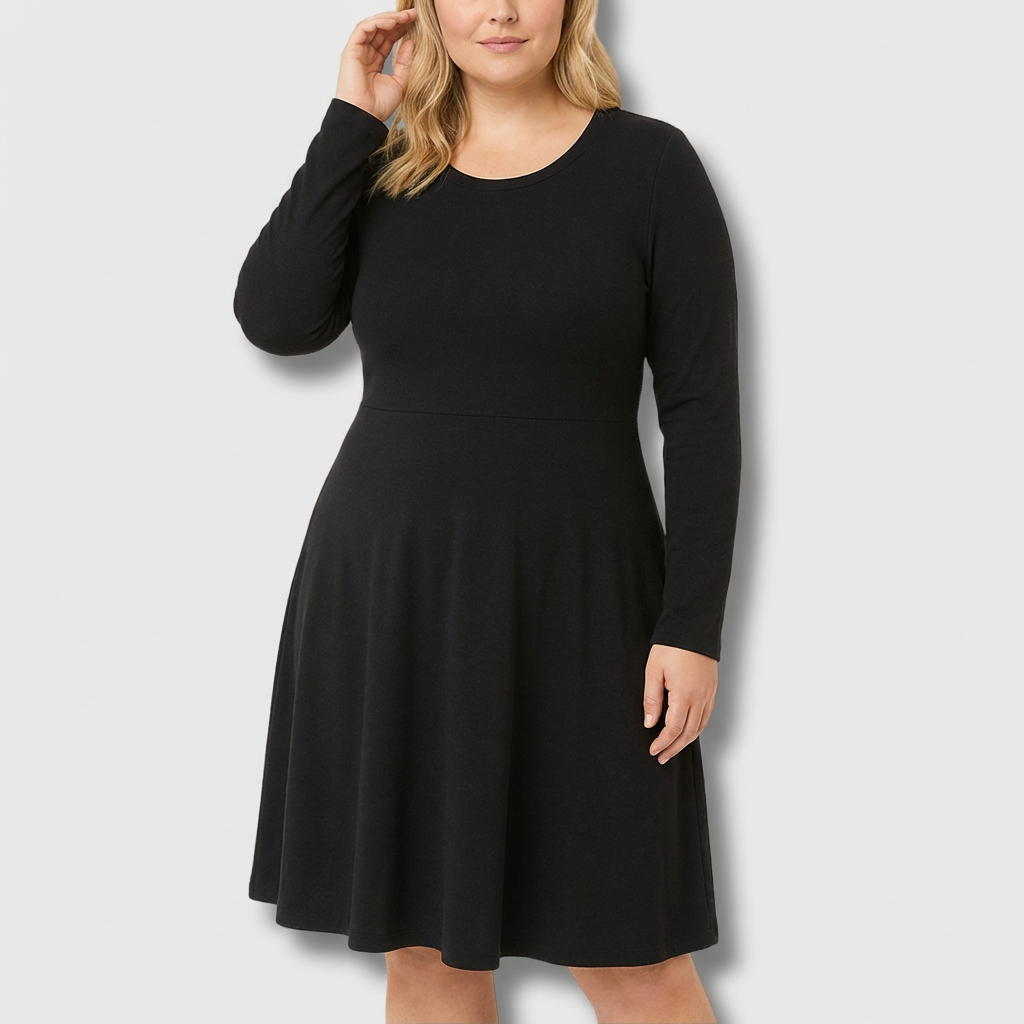 Anwen | Klassieke Lange Mouwen Fit &amp; Flare Jurk
