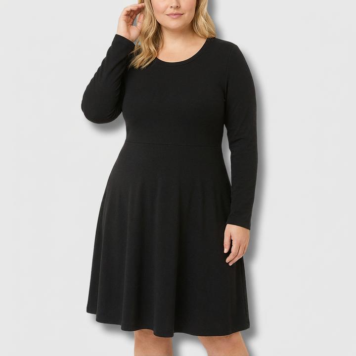 Anwen | Klassieke Lange Mouwen Fit &amp; Flare Jurk
