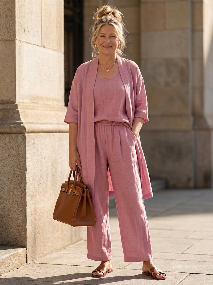 Evadne | Drie-delige Relaxed Top Broek Set