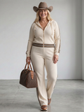 Alba | Zip Front Fitted Waist Jumpsuit