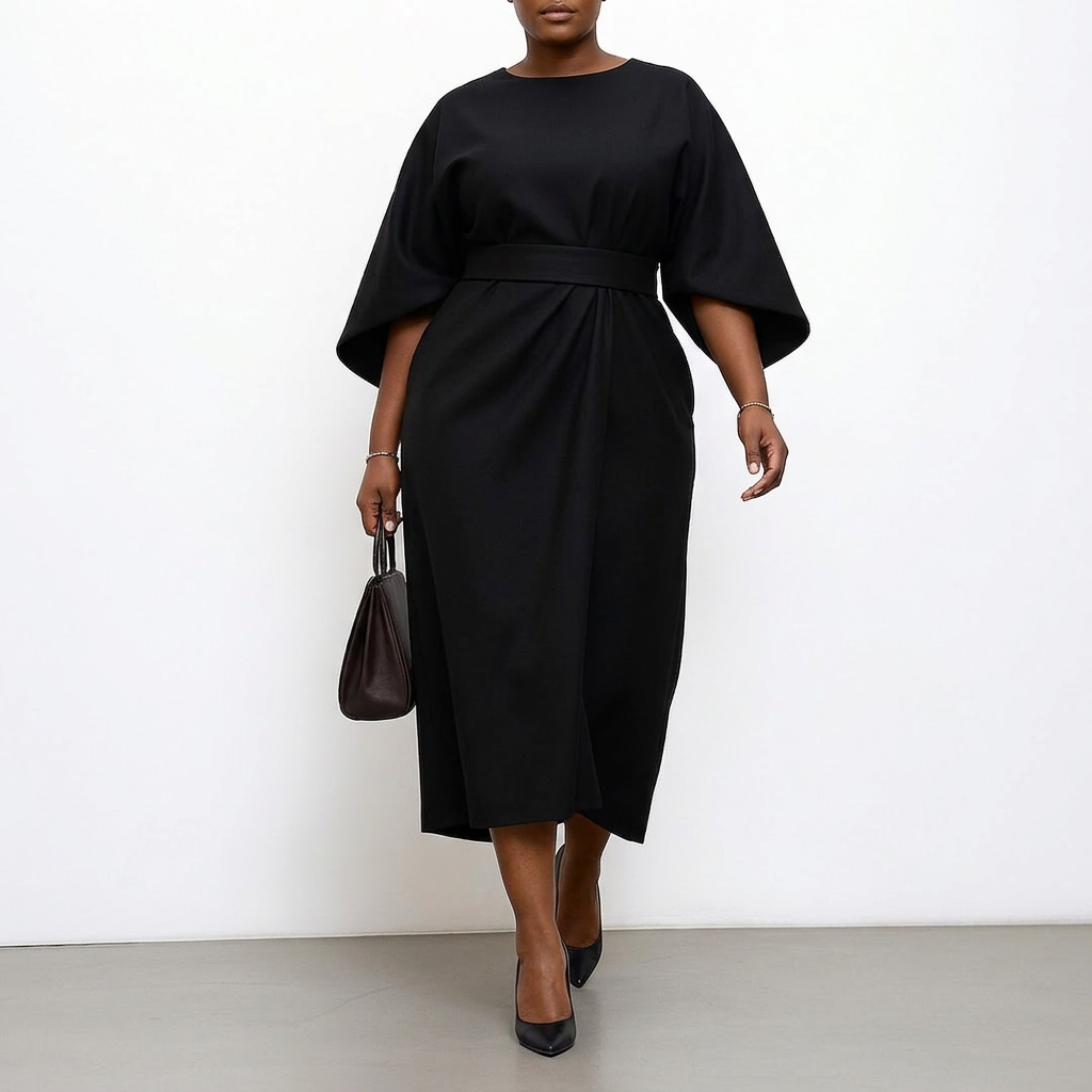 Zora | Maxi-jurk met vleermuismouwen