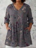 Daria | Blouse met Lange Mouwen en V-Hals