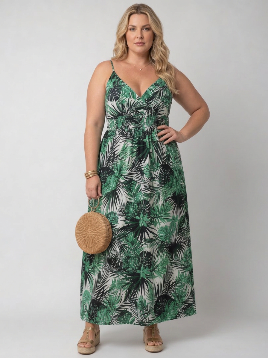 Odette | Mouwloze Midi-jurk met Bloemenprint