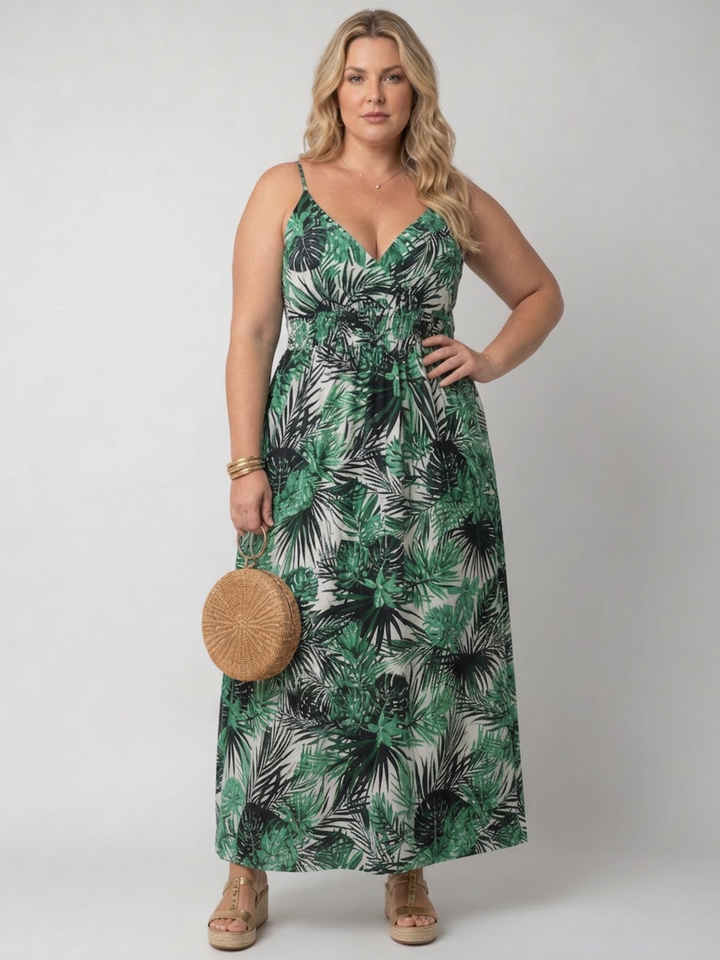 Odette | Mouwloze Midi-jurk met Bloemenprint
