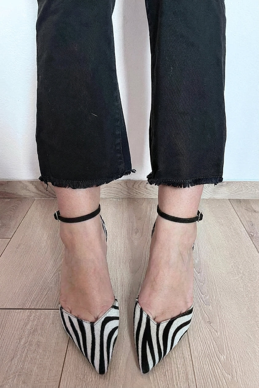 MIRABEL PRINT PUMPS MET ENKELRIEM