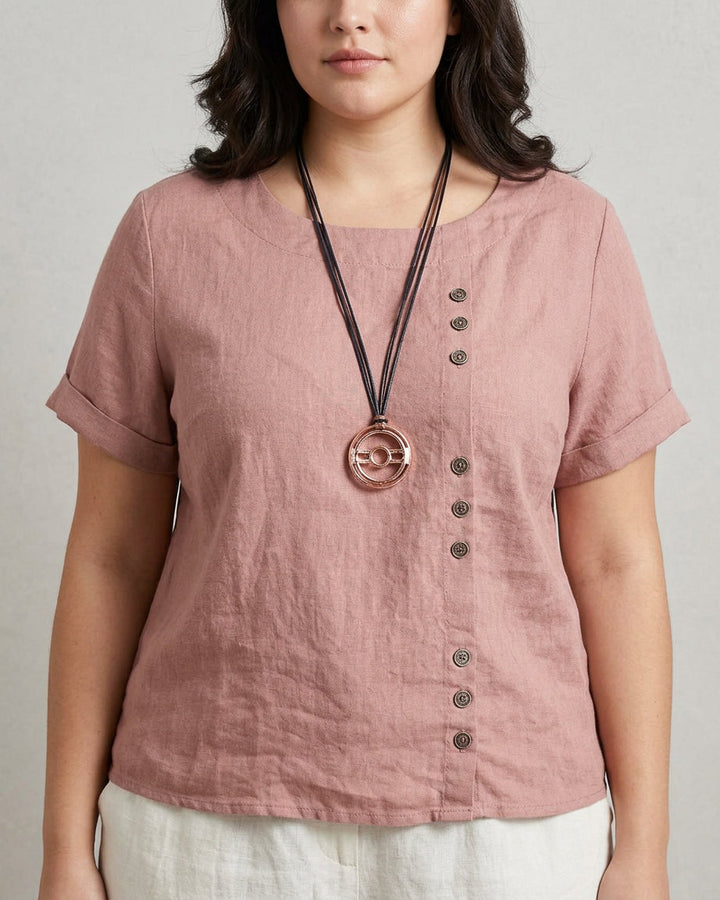 Sasha | Comfortabele Korte Mouwen Blouse