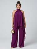 Fleur | Asymmetrische Tuniek Top Set met Wijde Broek