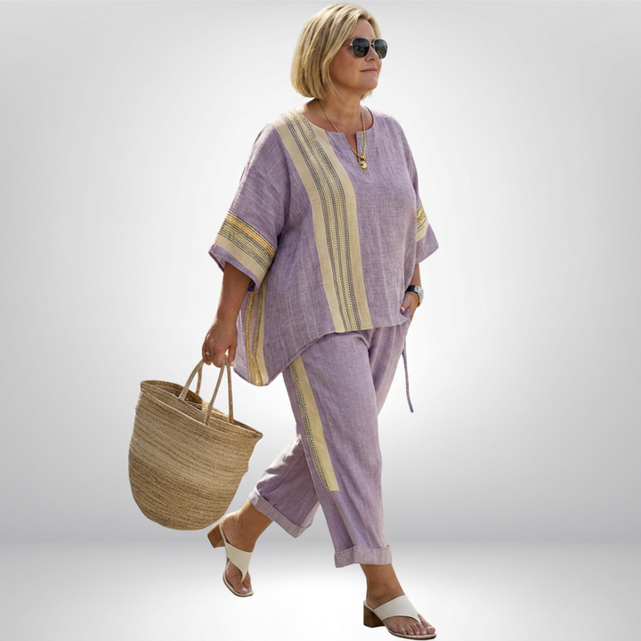 Hattie | Boho Gestreept Set