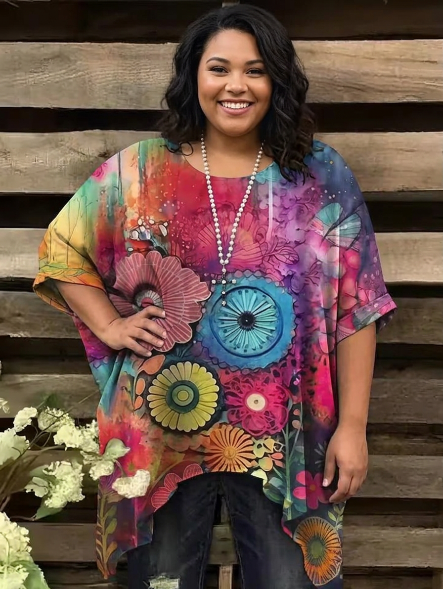 Juniper | Vintage Bohemian Bloemenprint Dames T-Shirt