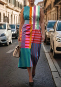 Wilhelmina | Kleur Ritme Midi Jurk