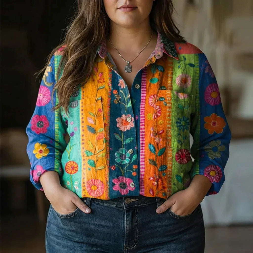 Posy | Bohemian Patroon Vintage Blouse