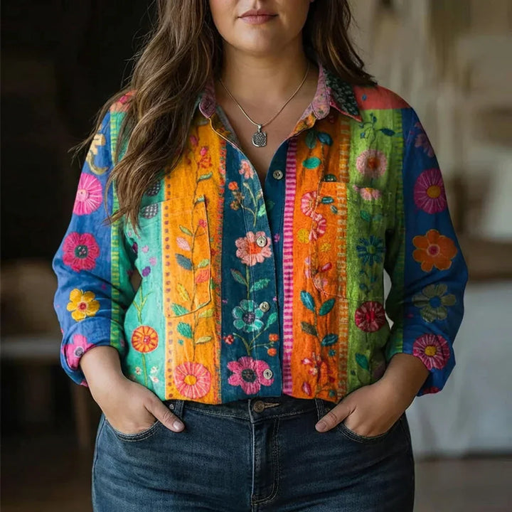 Posy | Bohemian Patroon Vintage Blouse