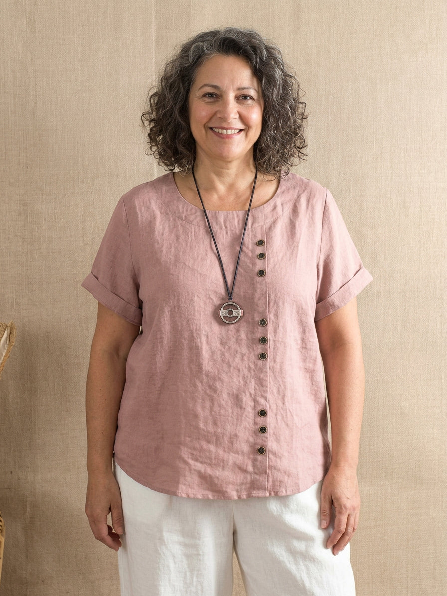 Nadya | Casual Katoenen Blouse
