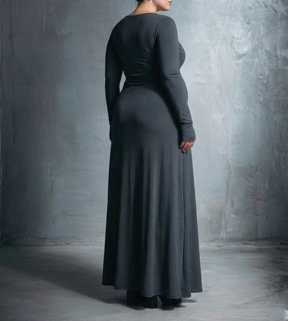 SELMA | MAXI JURK MET ZIJ-KNOOP