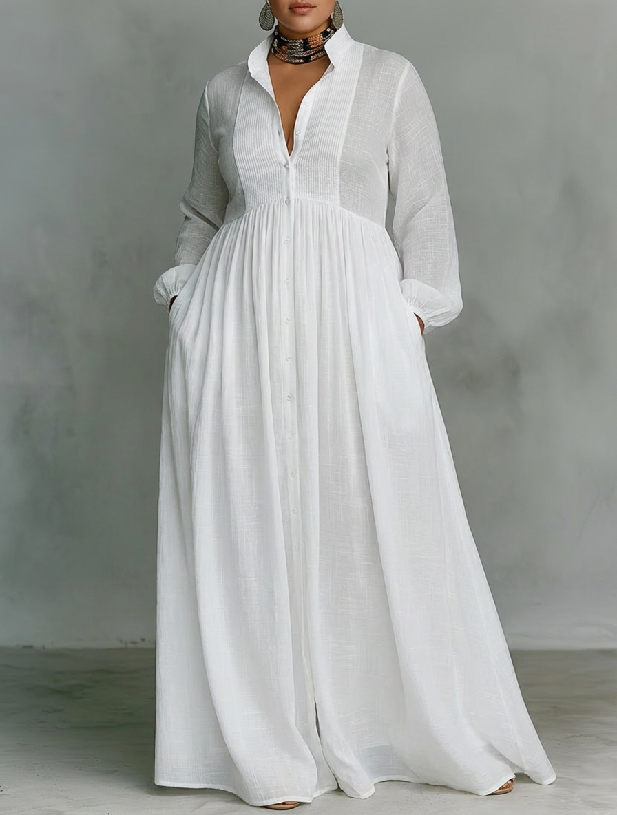 BRIA | MINIMALISTISCH PATCHWORK MAXI JURK