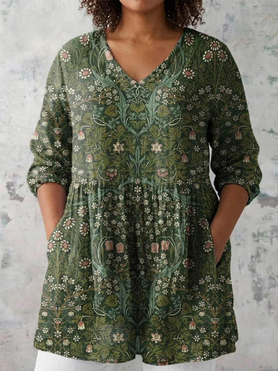 Clover | Lange Blouse met V-hals