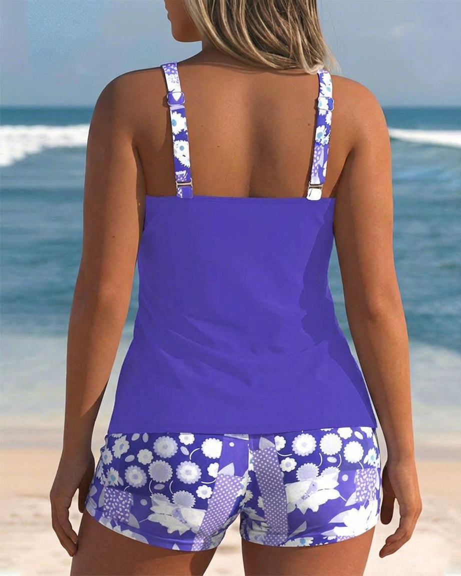 Freya | Twee-delig Badpak met Comfortabele Pasvorm en Bloemige Strandstijl