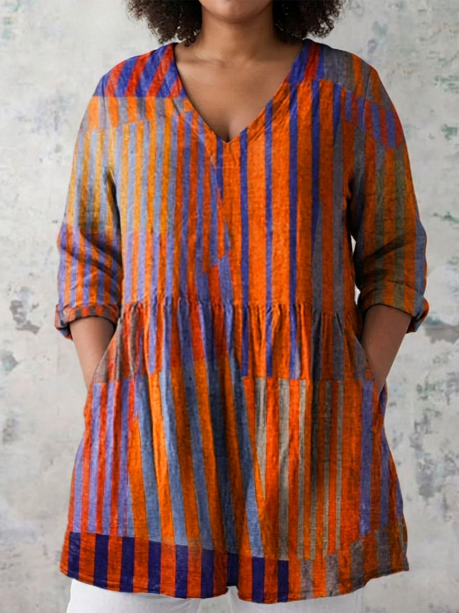 Alma | Lange Blouse met V-hals