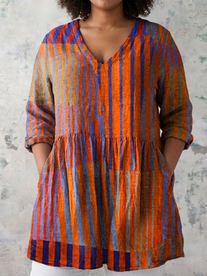 Alma | Lange Blouse met V-hals