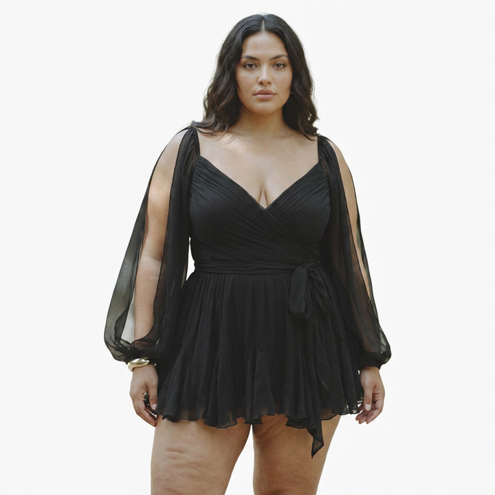 Hedda | Mini Jurk met Ballonmouwen