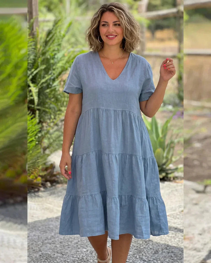 Beatrix - Casual Zomer V-hals Jurk