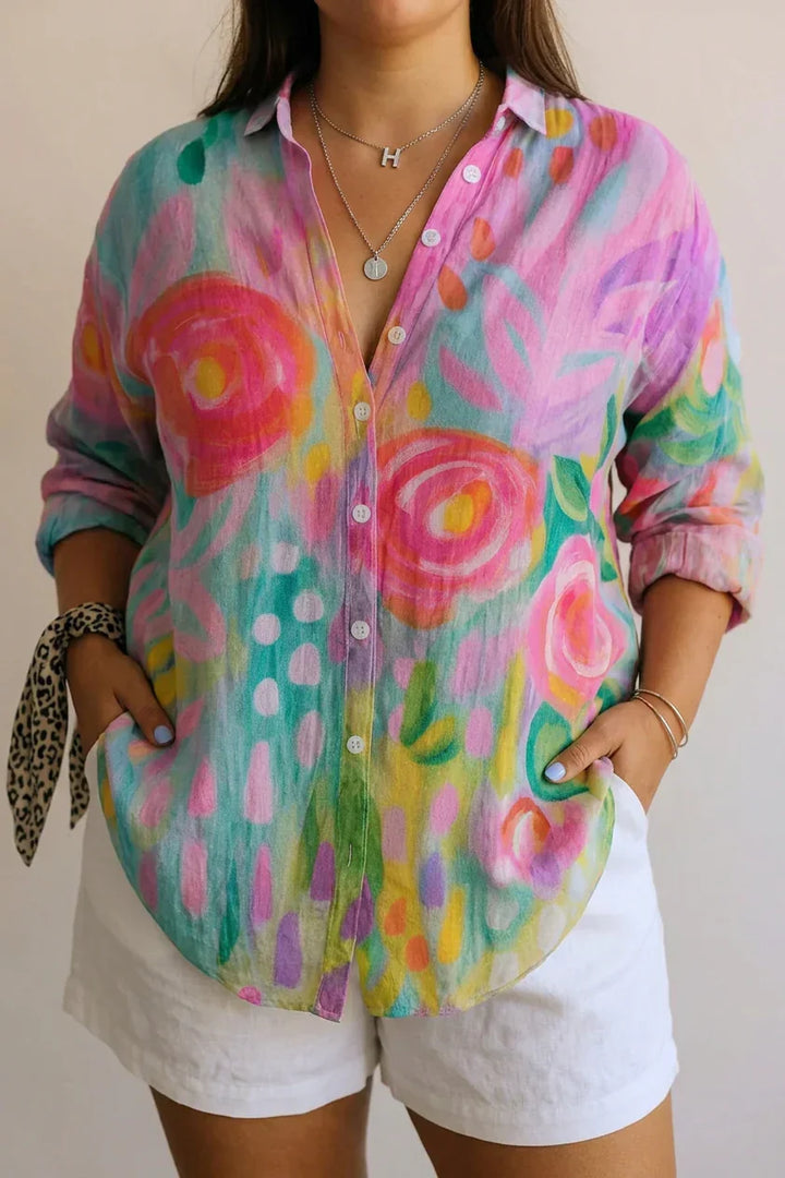 Arabella | Patroond Blouse