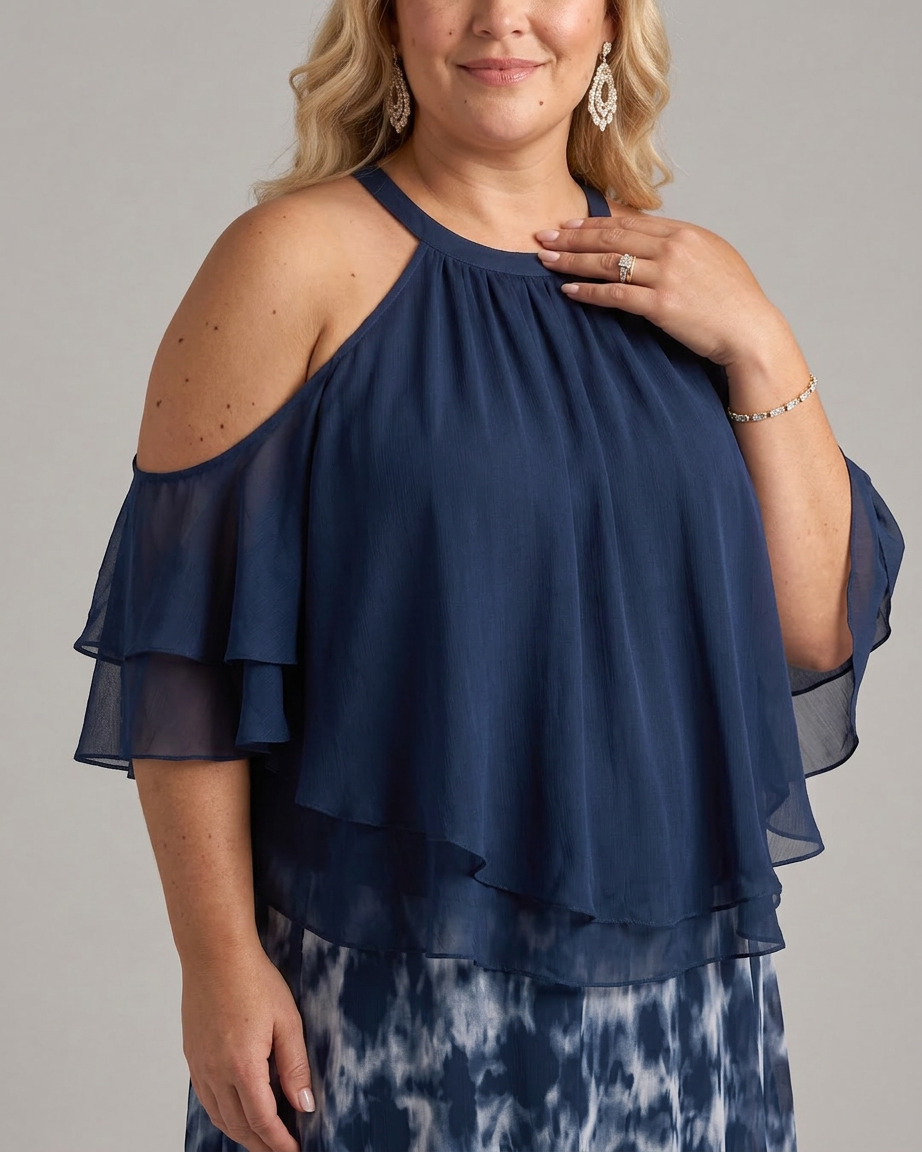 Anouk | Laagjes Halter Nek Gedrukt Brede Pijp Set