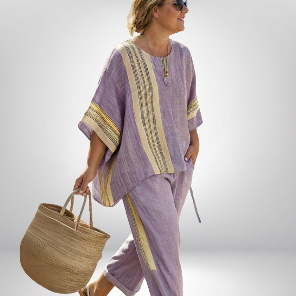 Hattie | Boho Gestreept Set