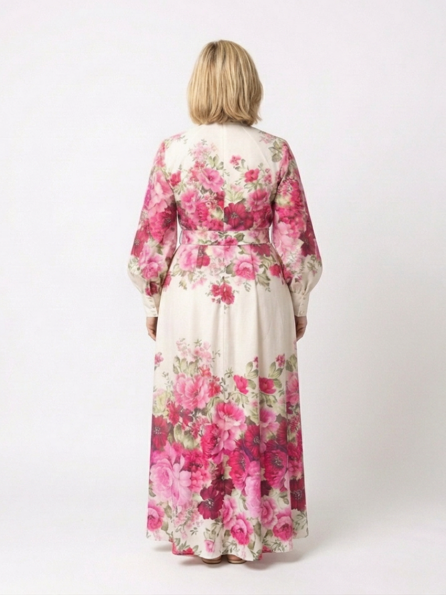 Dahlia | Lange Mouwen Bloemige Maxidress