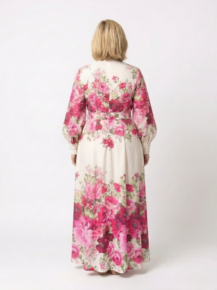 Dahlia | Lange Mouwen Bloemige Maxidress