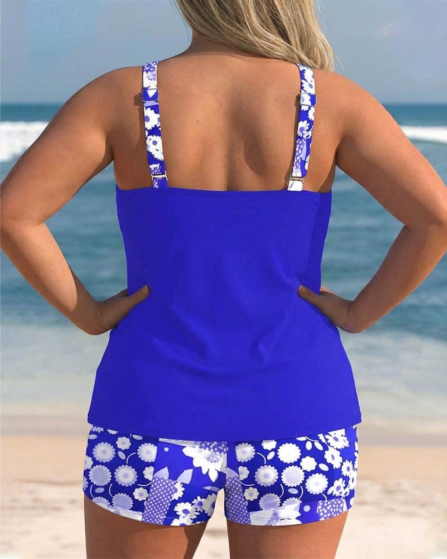 Freya | Twee-delig Badpak met Comfortabele Pasvorm en Bloemige Strandstijl