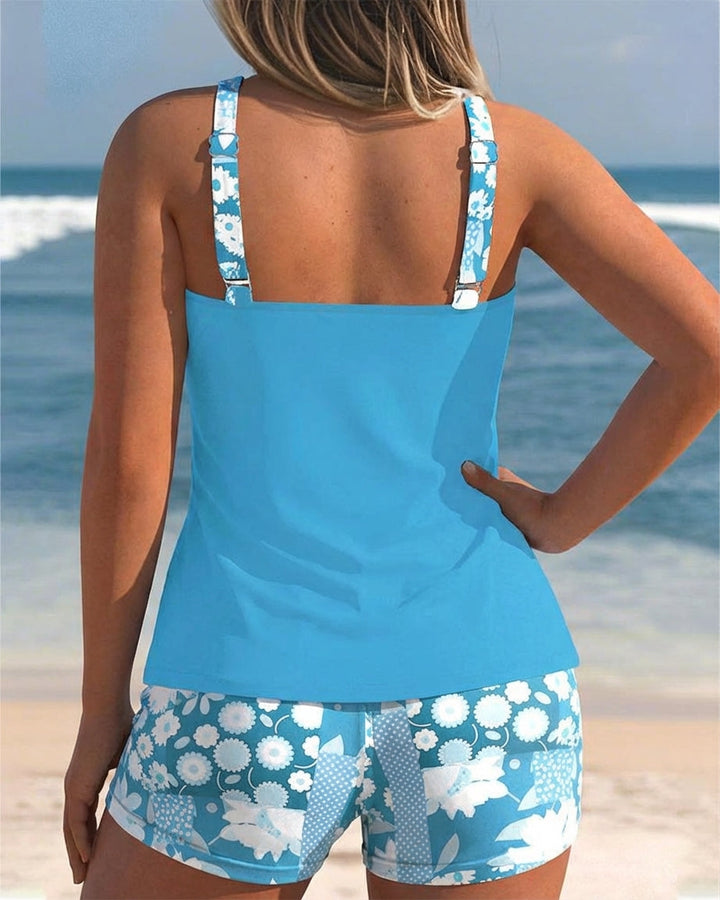 Freya | Twee-delig Badpak met Comfortabele Pasvorm en Bloemige Strandstijl