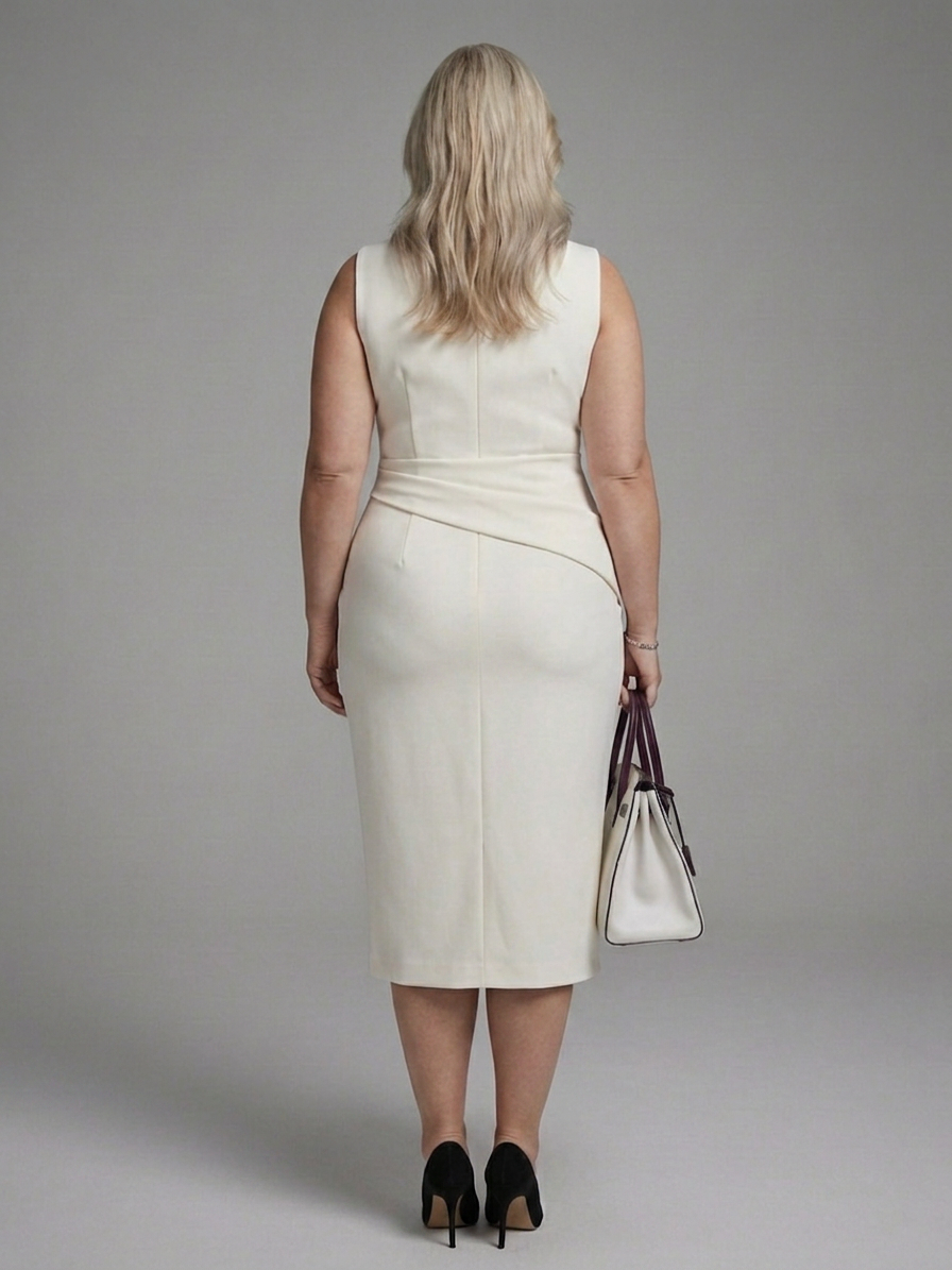Floriane | Asymmetrische Midi-jurk zonder Mouwen