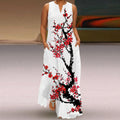 Florence | V-Hals Mouwloze Bloesem Maxi Jurk