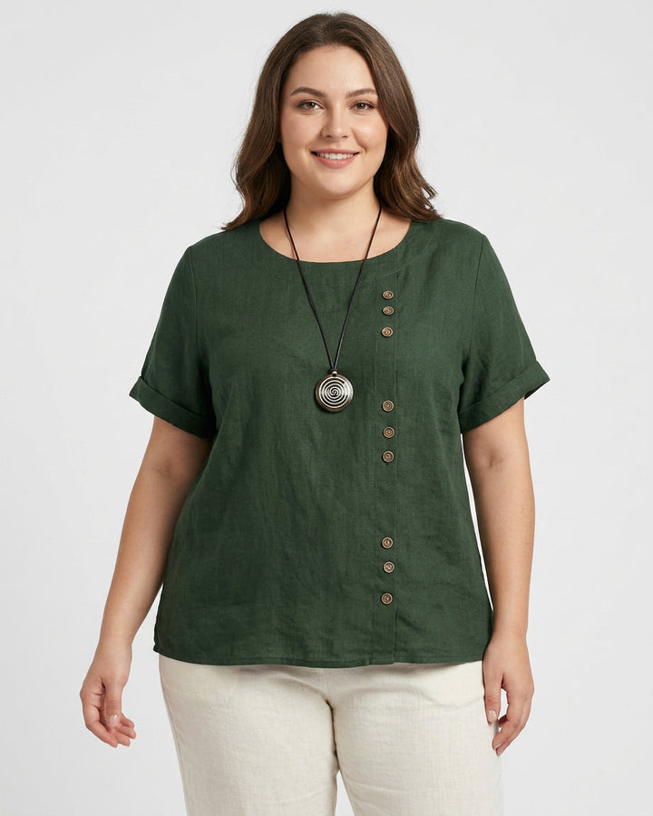 Sasha | Comfortabele Korte Mouwen Blouse