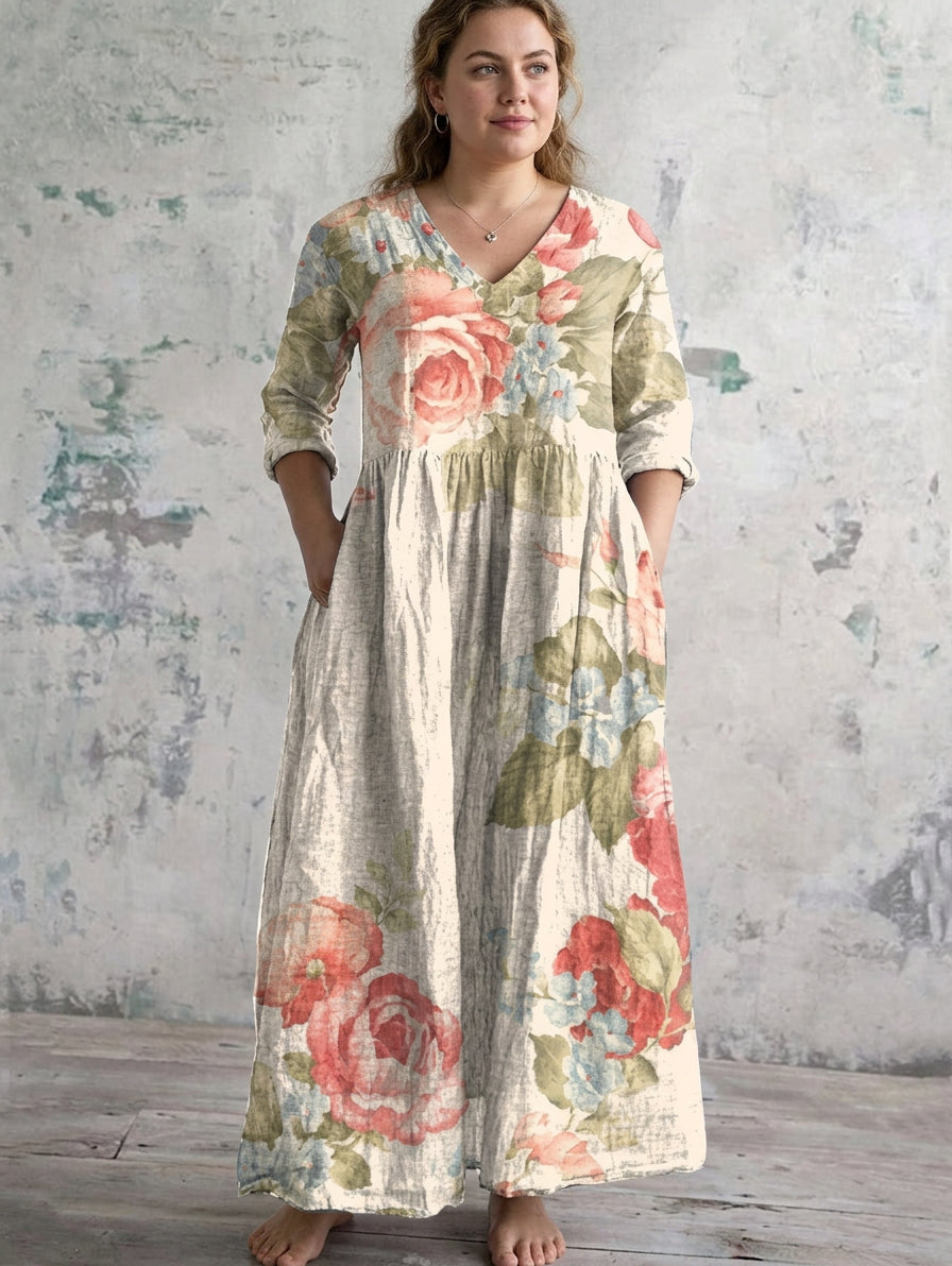 Honora | Blush Rose Maxi Jurk
