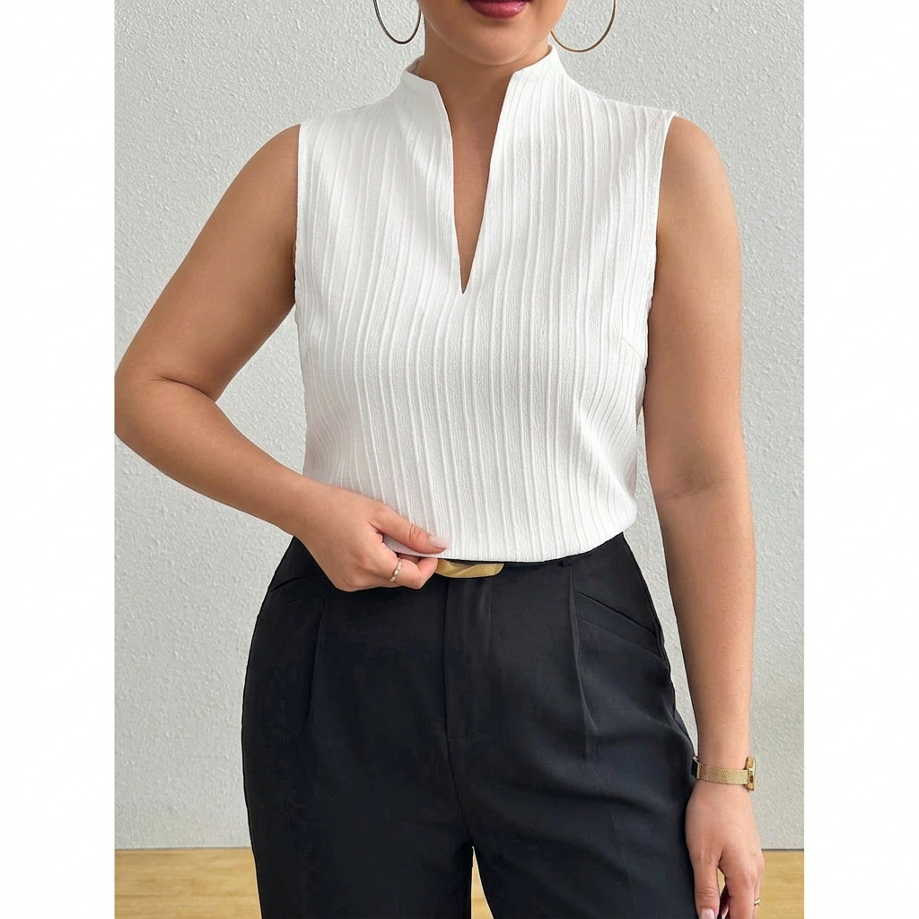 Monroe | Gestreepte Mouwloze Top