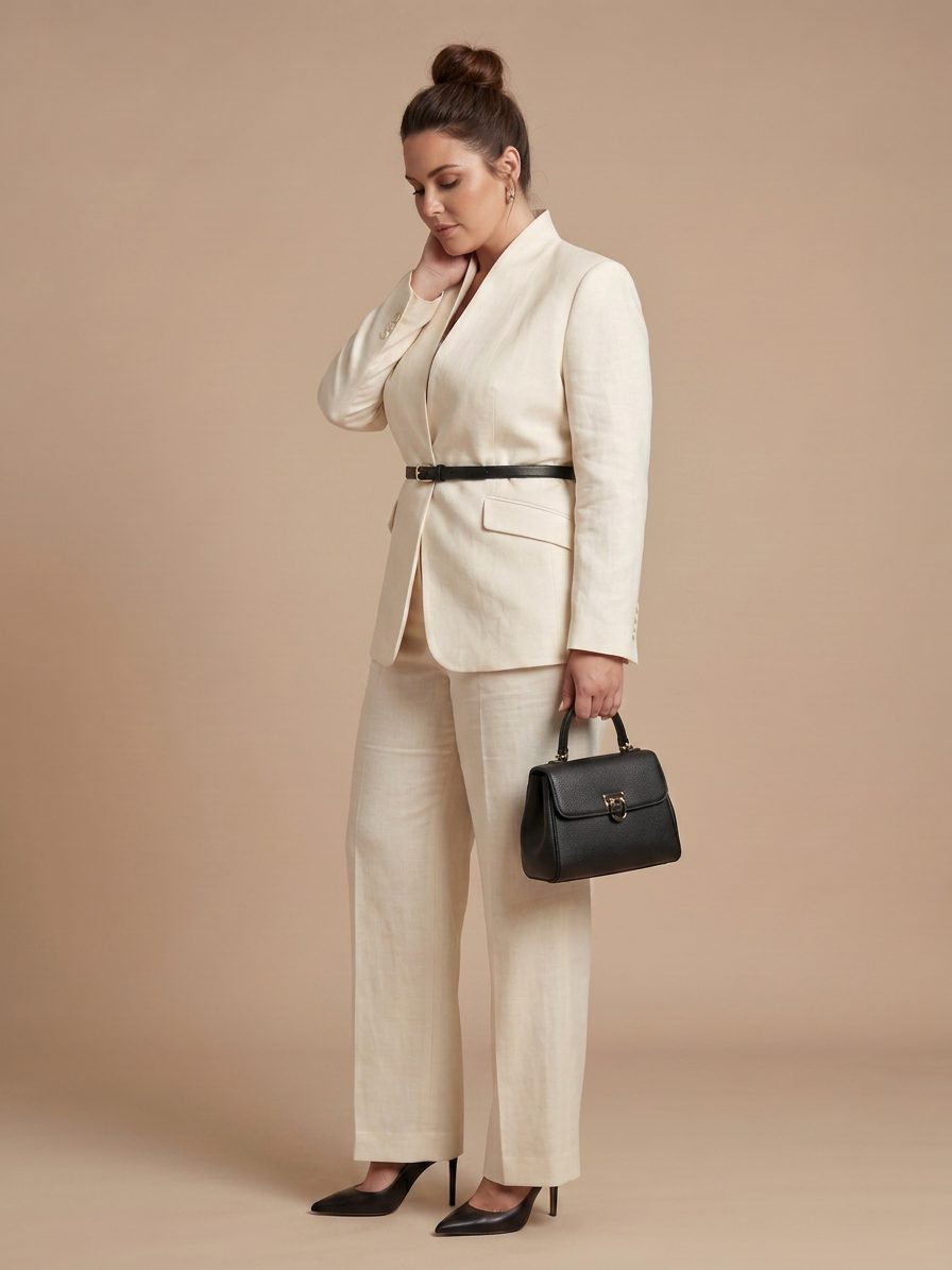 Juniper | Gestructureerd Staande Kraag Tailored Pak