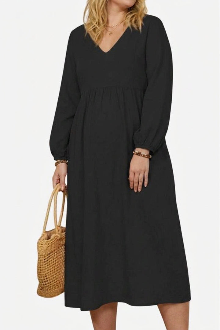 Shiloh - Midi Lange Mouwen Jurk