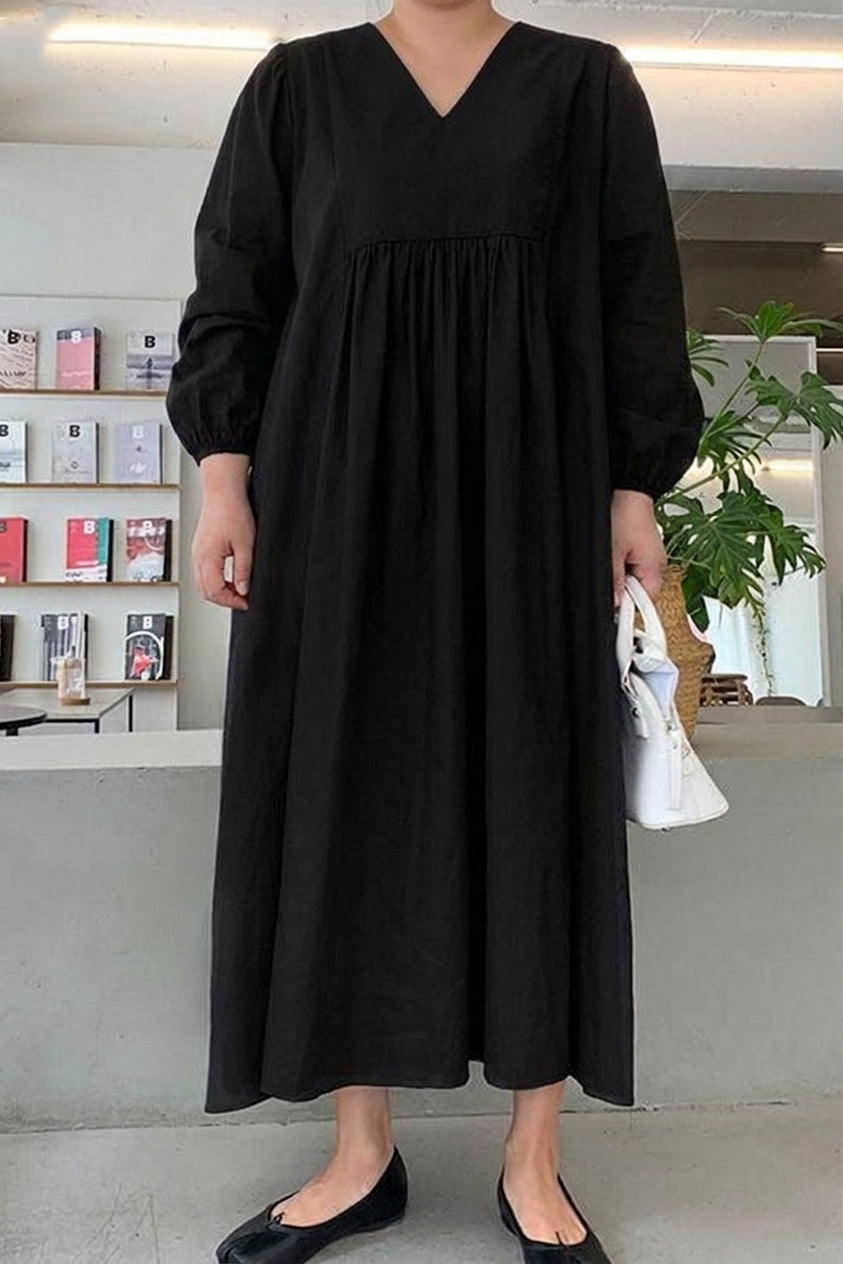 Shiloh - Midi Lange Mouwen Jurk