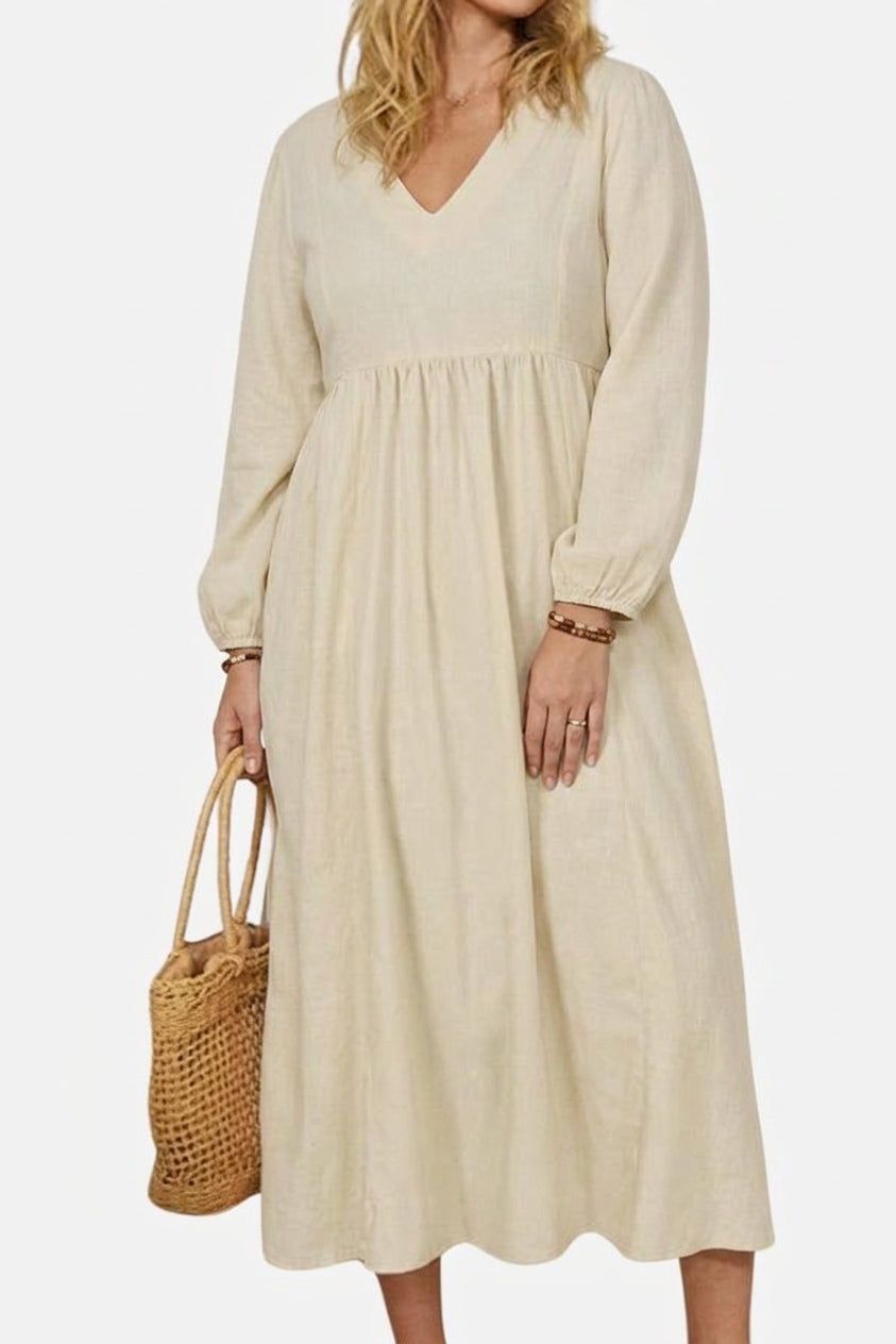 Shiloh - Midi Lange Mouwen Jurk