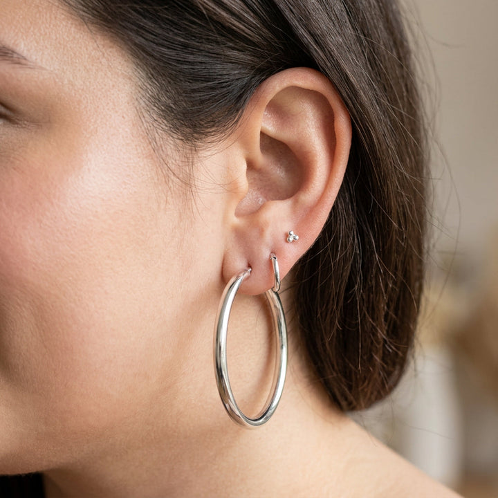 Wren Serane Oorbellen | Wit Goud
